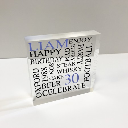 4x4 Glass Token - Birthday Age